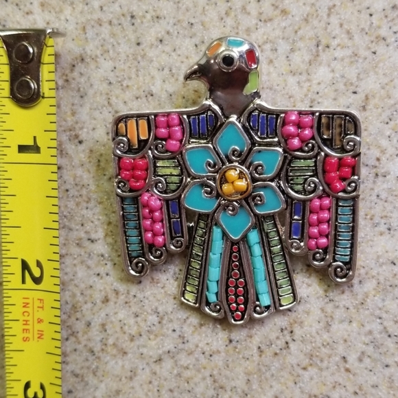 Phoenix Bird Pendant turquoise look. - Picture 5 of 8